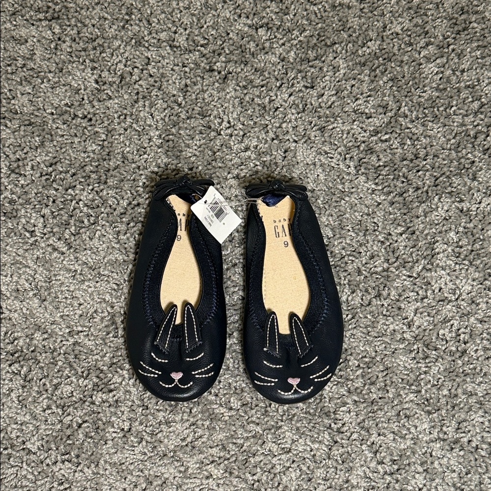 GAP Navy Cat Face Ballet Flats